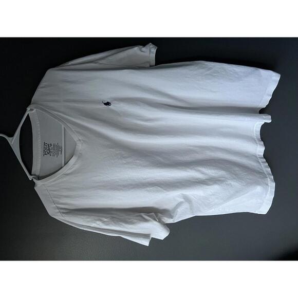 Polo Ralph Lauren Men's White V-Neck T-Shirt Large - Picture 1 of 7